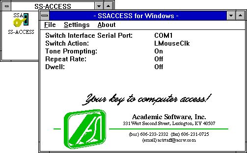 SSA Setup Window